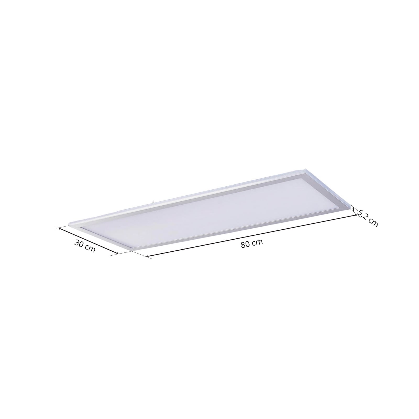 Lindby Deckenleuchte LED Livel Lampe Leuchte silber 4000K 80x30cm IP20 36W - 4251096528374