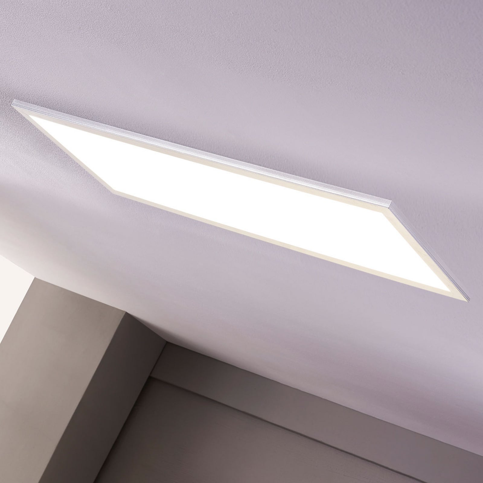 Lindby Deckenleuchte LED Livel Lampe Leuchte silber 4000K 80x30cm IP20 36W - 4251096528374