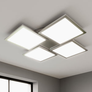 B-Ware Lucande Deckenlampe Ilira LED dimmbar 4-flg silber CCT Nachtlichtfunktion