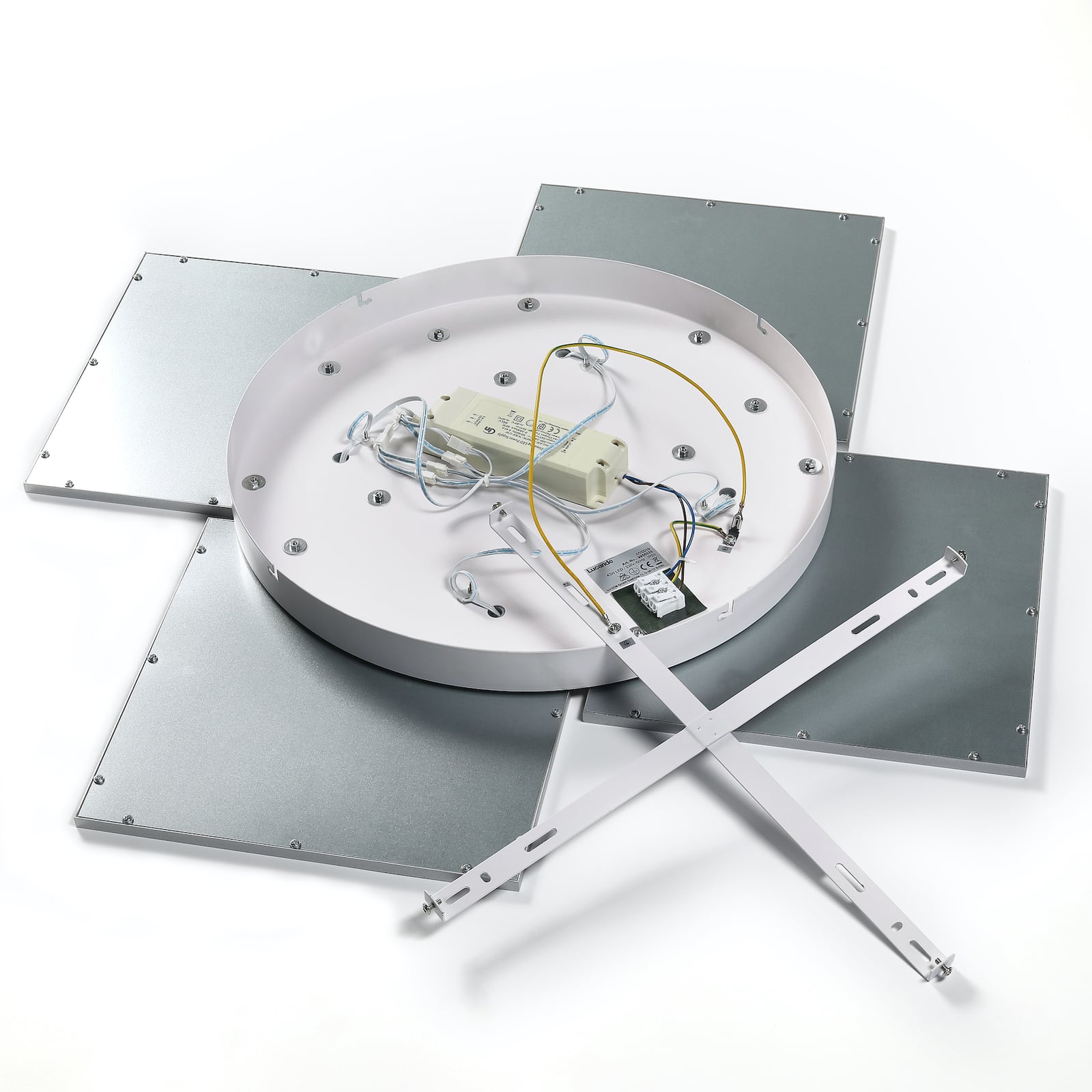 Lucande Deckenlampe Ilira LED dimmbar 4-flg silber CCT Nachtlichtfunktion - 4251096561586