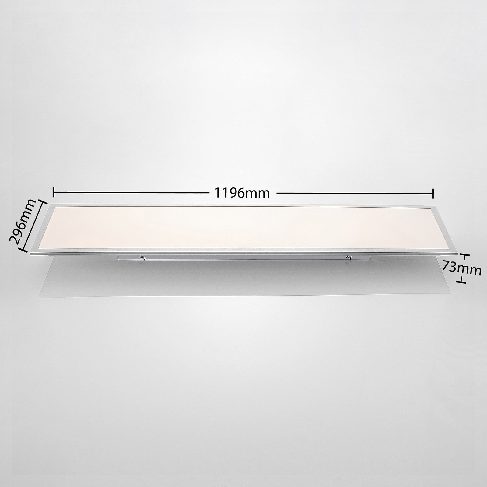 Lindby LED-Panel Stenley dimmbar CCT 3000K-6500K Leuchte 120x30cm silber weiß - 4251096571585