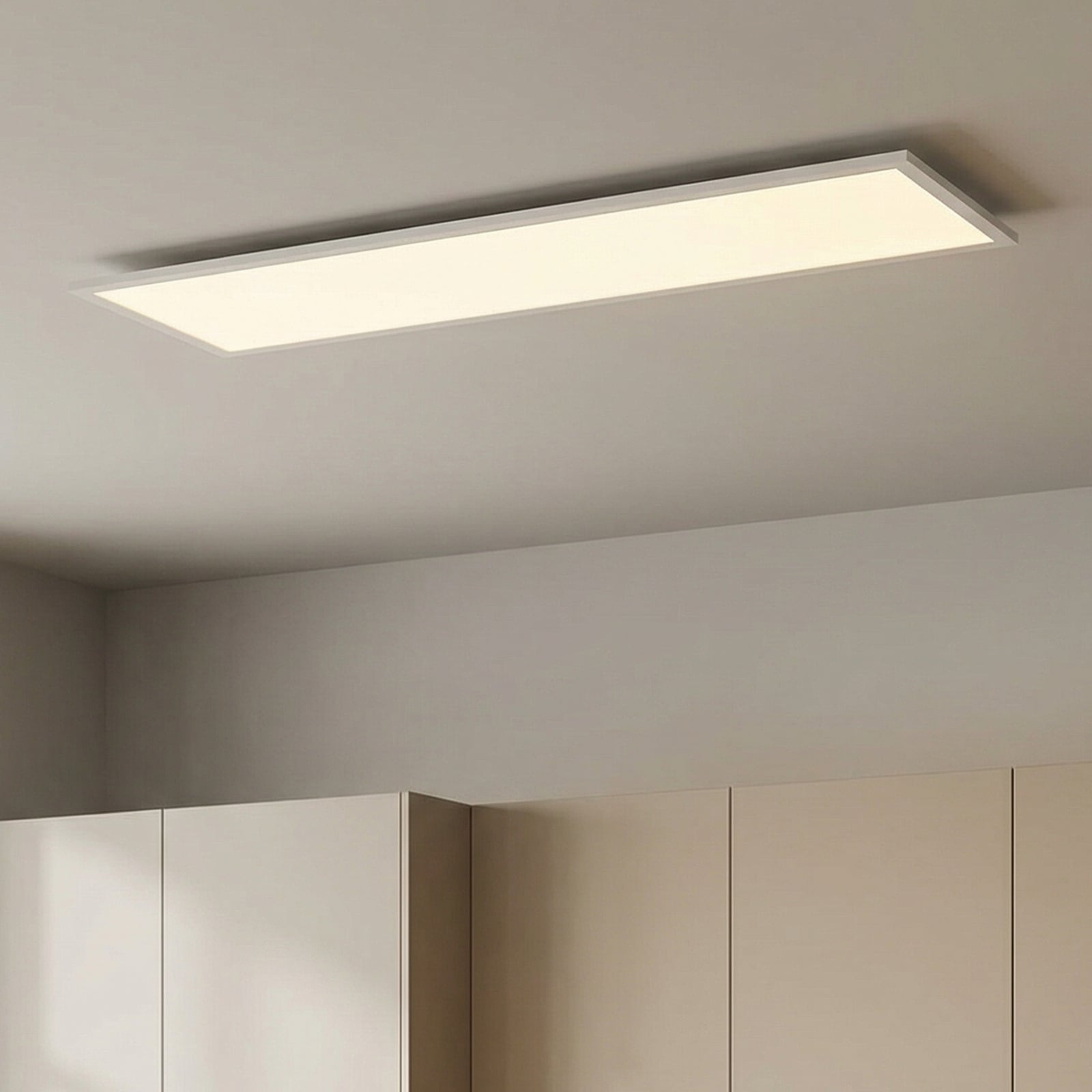 Lindby LED-Panel Luay Hängeleuchte dimmbar CCT Nachtlichtfunktion 120x30cm - 4251096581638