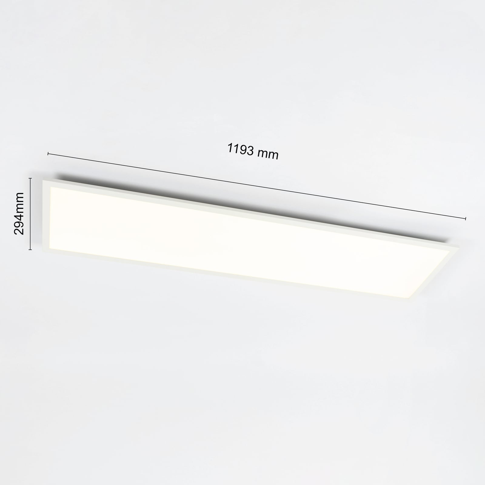 Lindby LED-Panel Luay Hängeleuchte dimmbar CCT Nachtlichtfunktion 120x30cm - 4251096581638