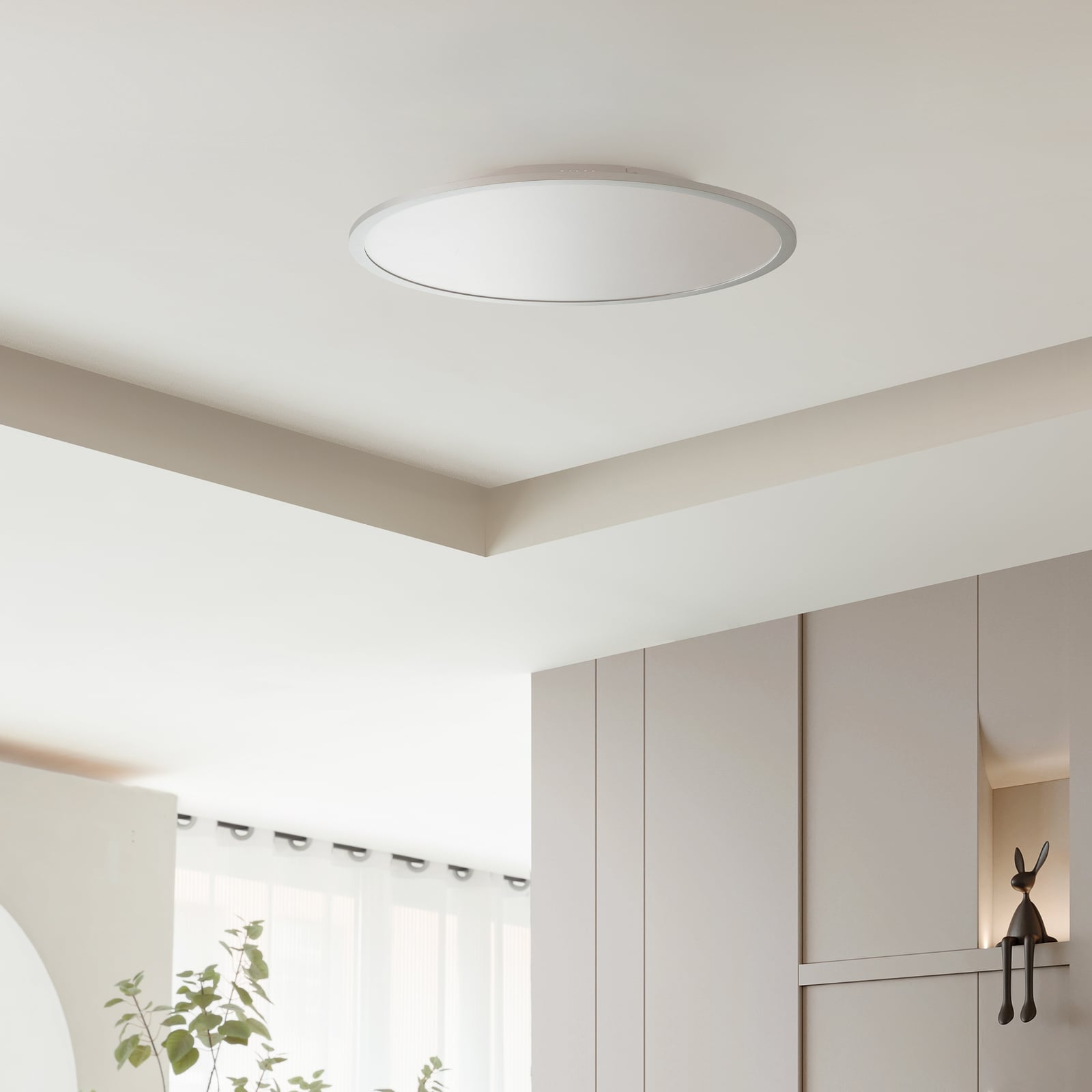 Lindby Deckenlampe Narima LED Leuchte dimmbar CCT 60cm silber 4300lm IP20 - 4251096579727