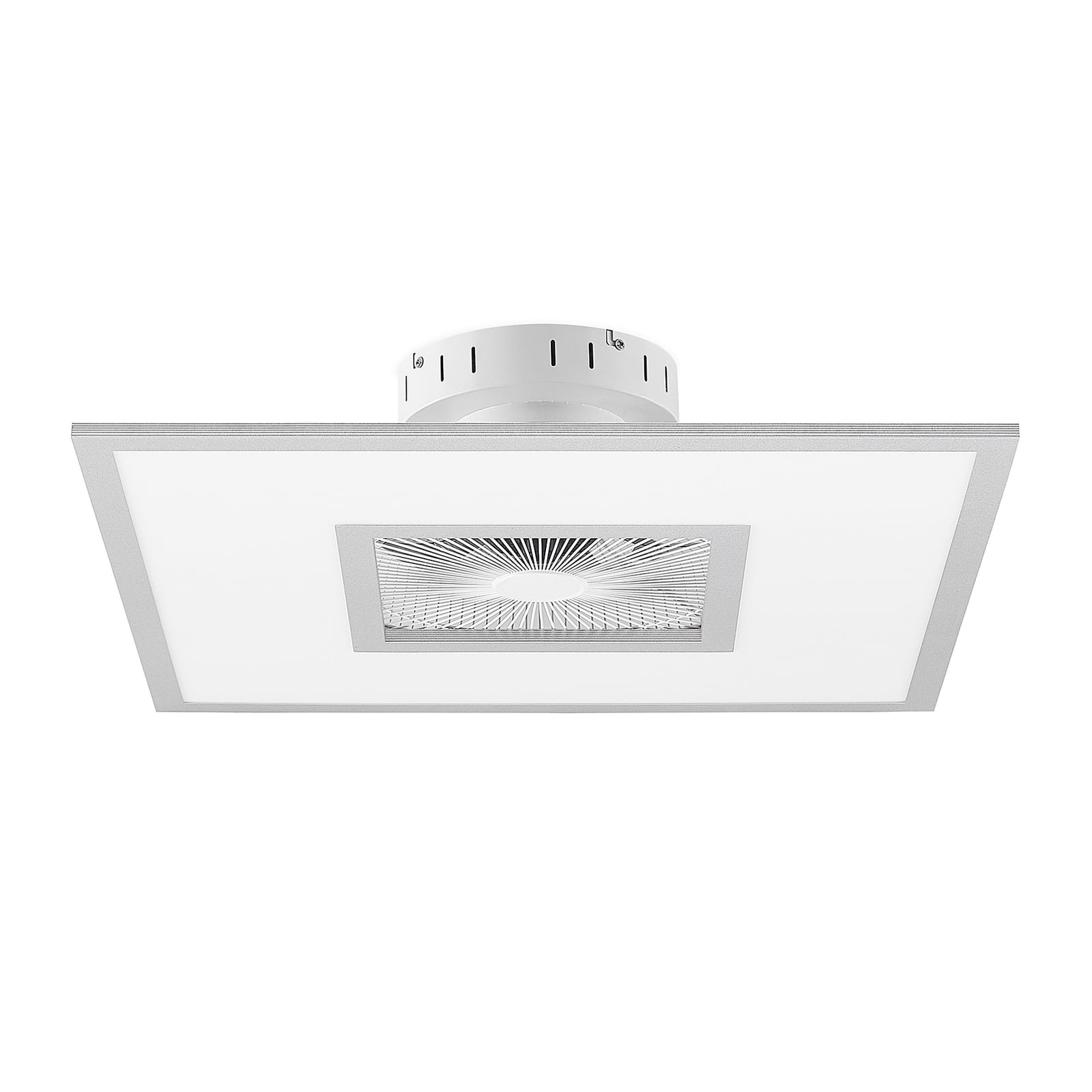 Lindby Deckenventilator Romea eckig LED Ventilator Lampe dimmbar silber 60cm - 4251911750287