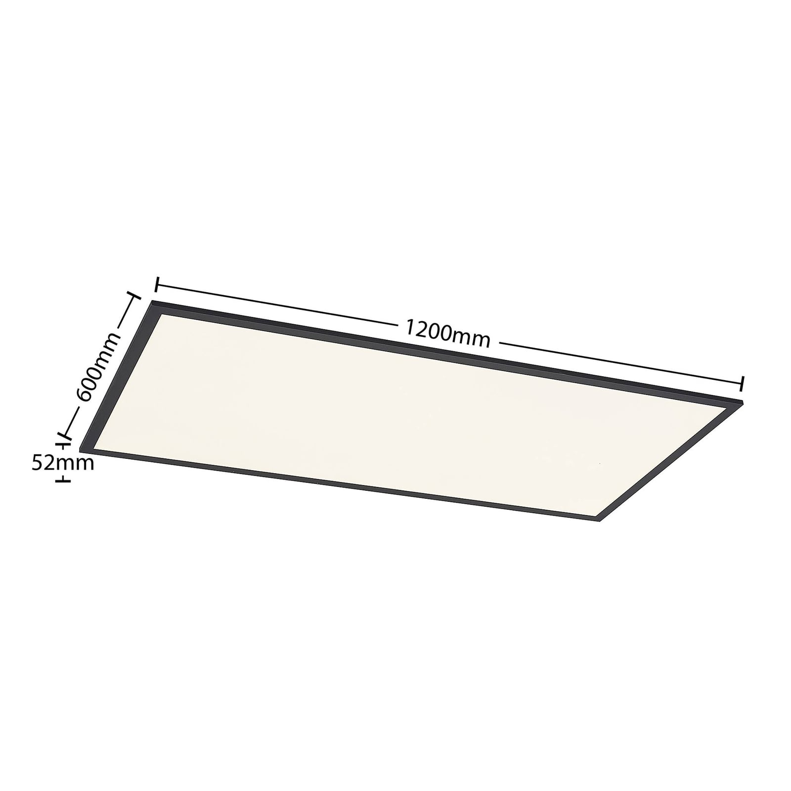 Lindby Deckenleuchte Nelios LED Lampe Leuchte schwarz 120x60cm 4000K IP20 72W - 4251911738674