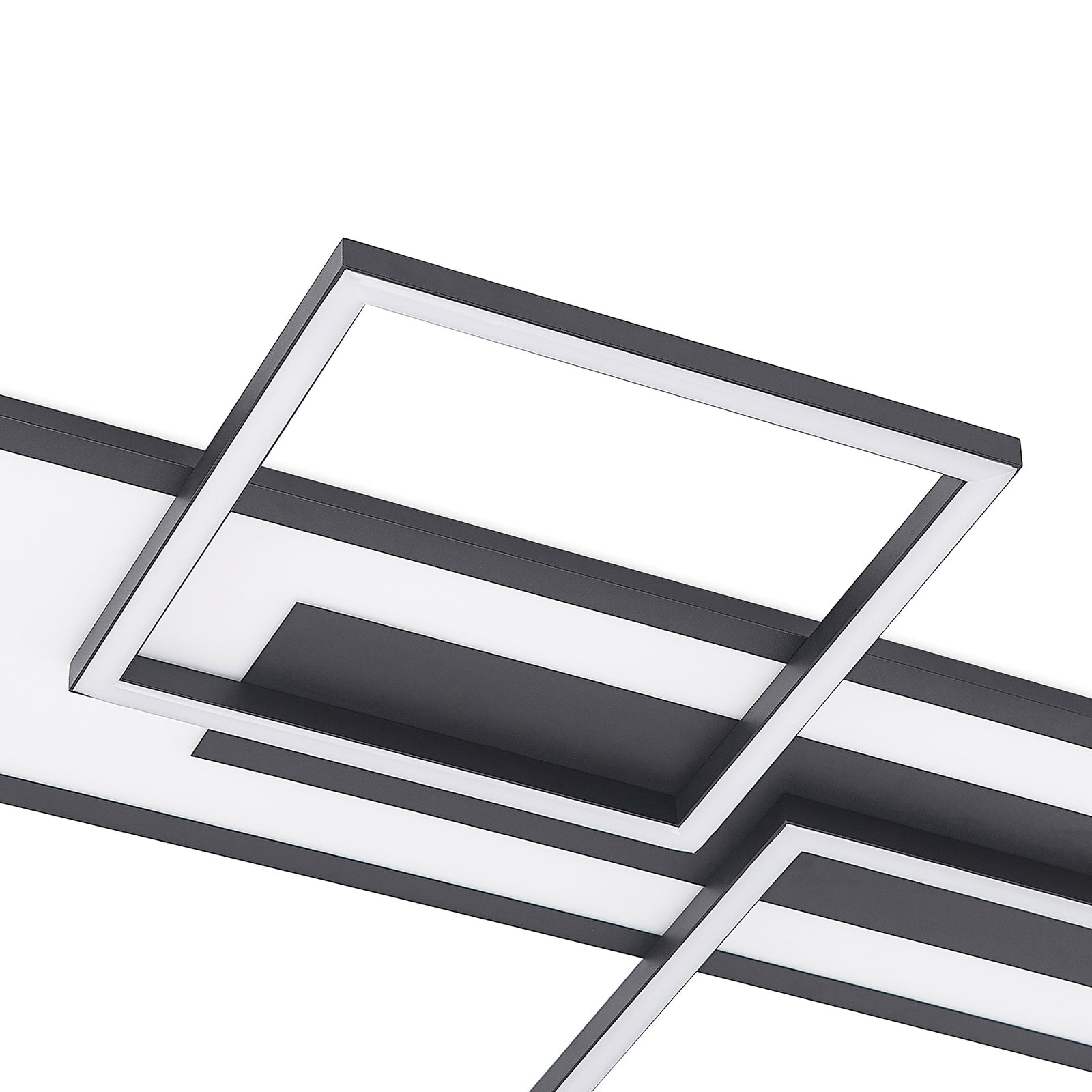 Lucande Narumi LED-Deckenlampe CCT 110cm schwarz dimmbar 2100lm 45W - 4251911730524