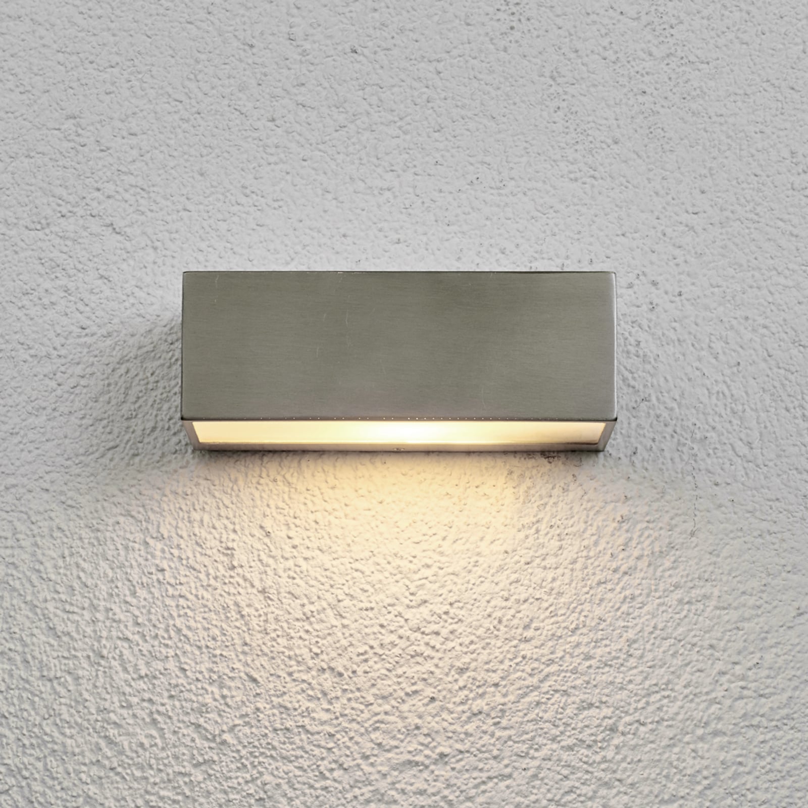 Lindby Außenwandleuchte Leonora LED Gartenlampe Edelstahl 20cm dimmbar IP44 weiß - 4251096502589
