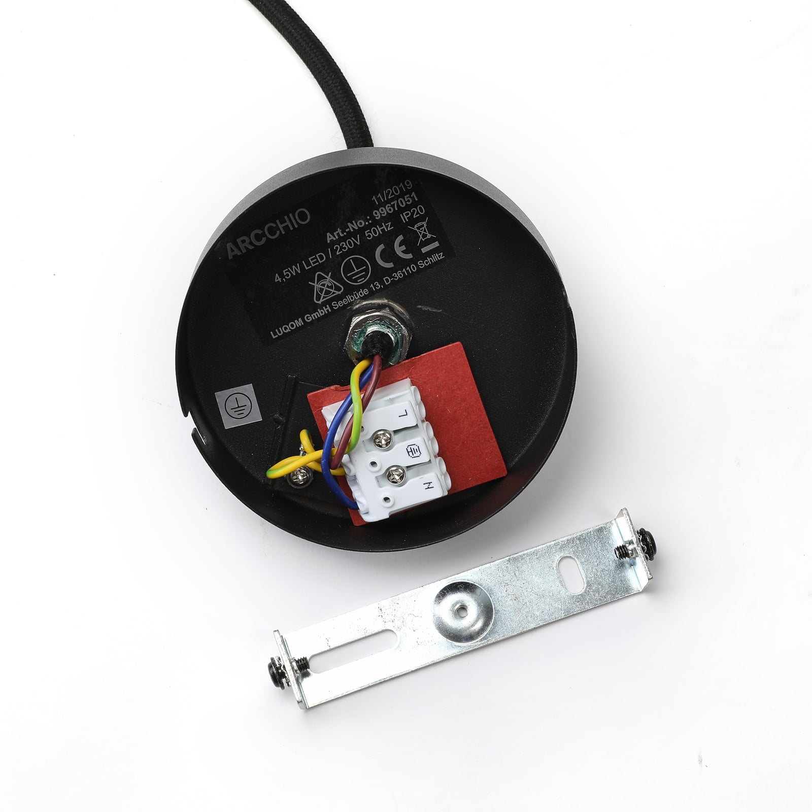 Arcchio Pendelleuchte Hängeleuchte Franka LED warmweiß IK08 1-flg schwarz - 4251096568592