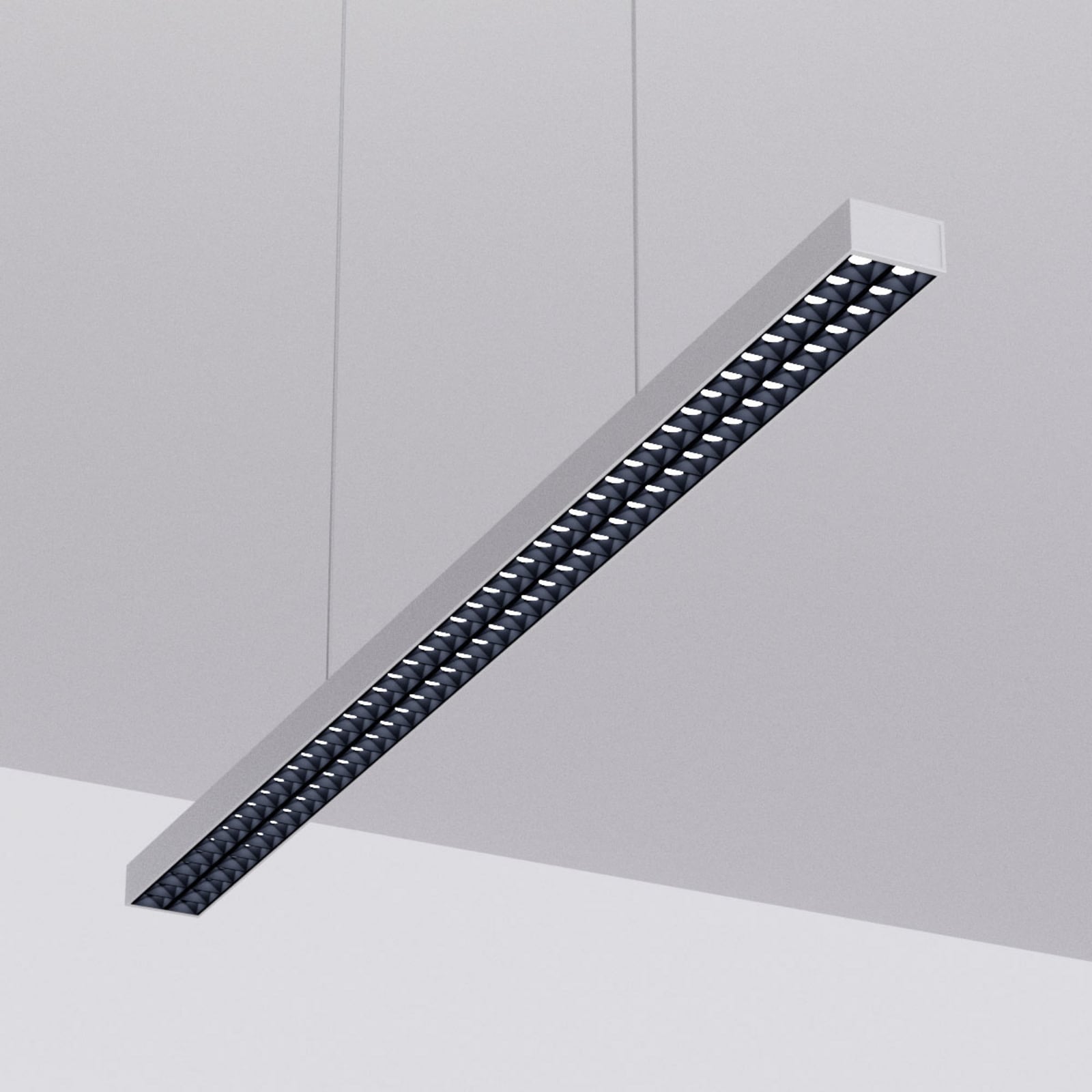 Arcchio Pendelleuchte Jolinda LED Hängelampe silber 118cm Büroleuchte 7970lm - 4251096542455