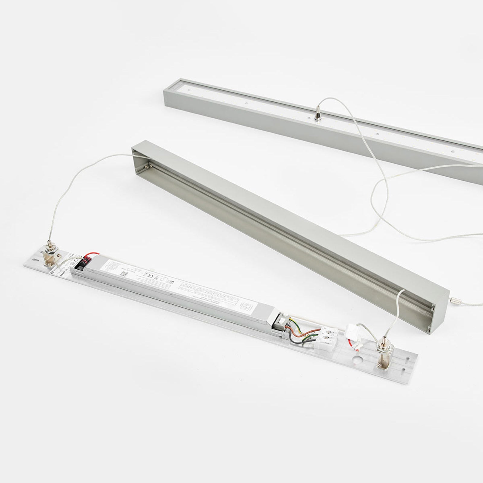Arcchio Pendelleuchte Jolinda LED Hängelampe silber 118cm Büroleuchte 7970lm - 4251096542455