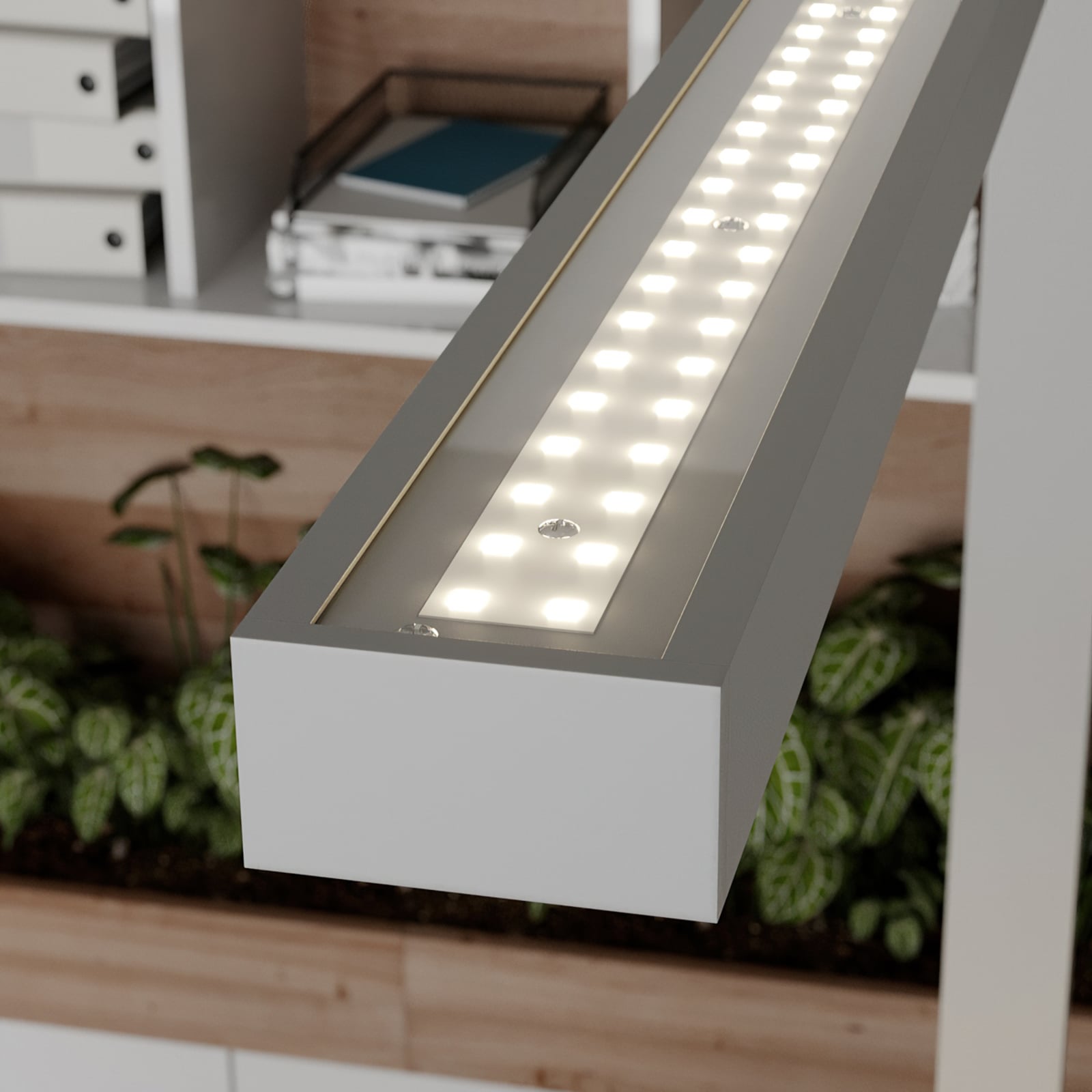 Arcchio LED Büro-Klemmlampe Jolinda dimmbar silber Touchdimmer 105,6x131,4cm - 4251096565553