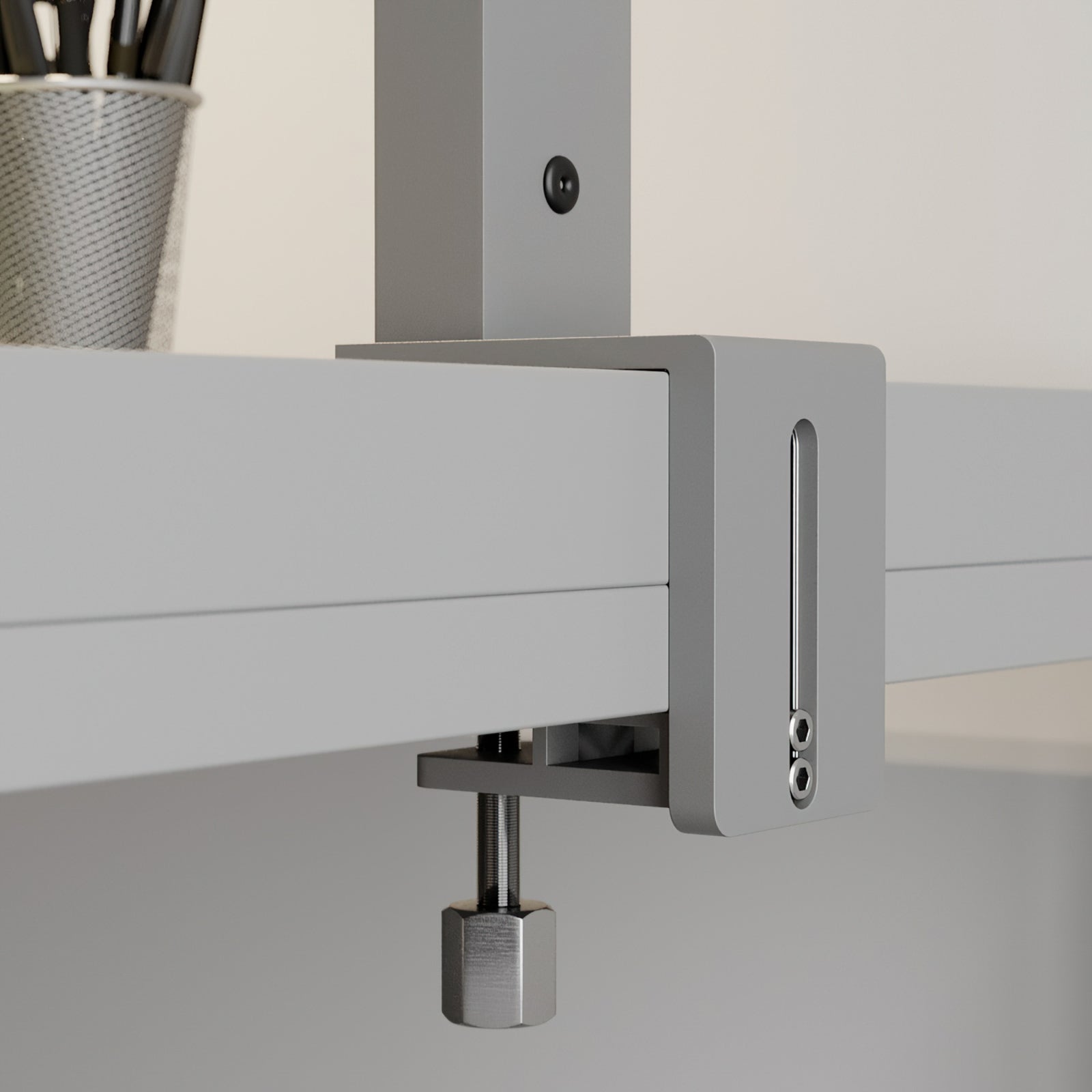 Arcchio LED Büro-Klemmlampe Jolinda dimmbar silber Touchdimmer 105,6x131,4cm - 4251096565553