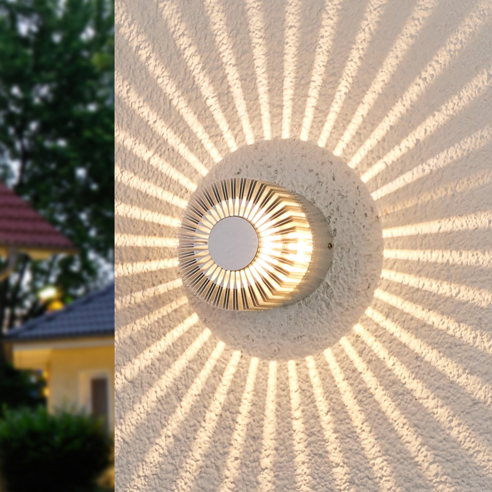 Lucande Außenwandleuchte Lennias LED Wandleuchte Gartenlampe Aluminium 3000K - 4251096512786