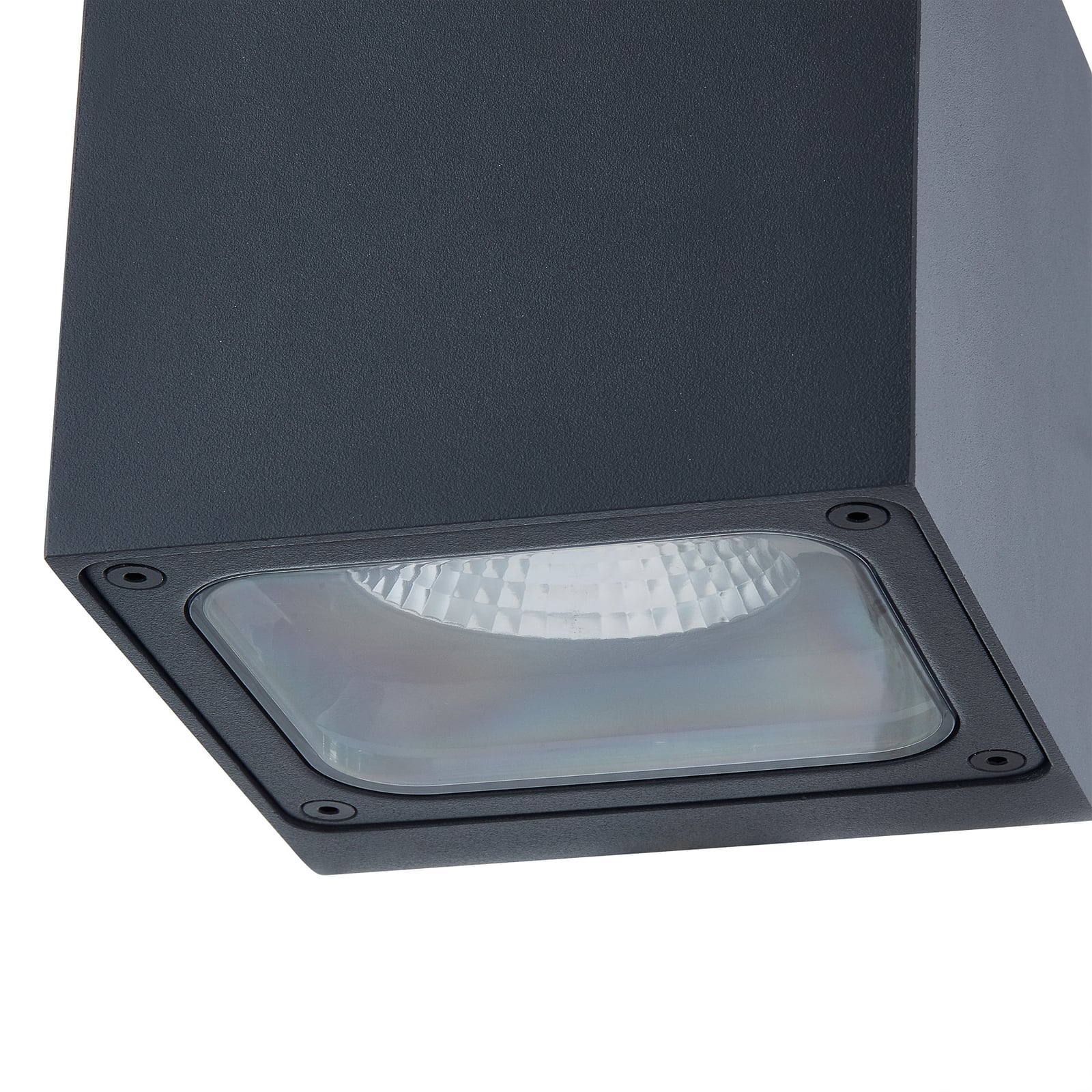 Lucande Außenwandleuchte Merjem LED Gartenlampe Wandleuchte dunkelgrau IP54 - 4251096537987