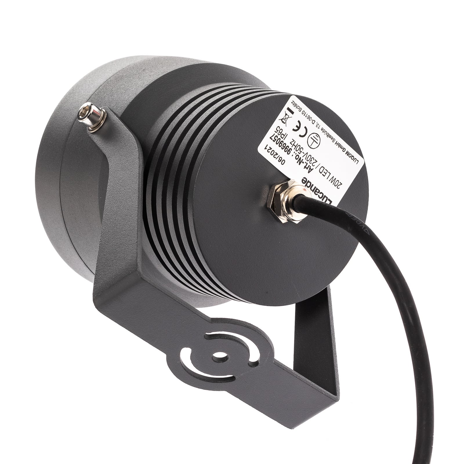 Lucande Außenstrahler Außenleuchte Irina LED warmweiß 2m Kabel Leuchte Lampe - 4251096538021