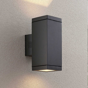 B-Ware Lucande Außenwandleuchte 2-flammig E27 dimmbar IP54 dunkelgrau Aluminium Leuchte