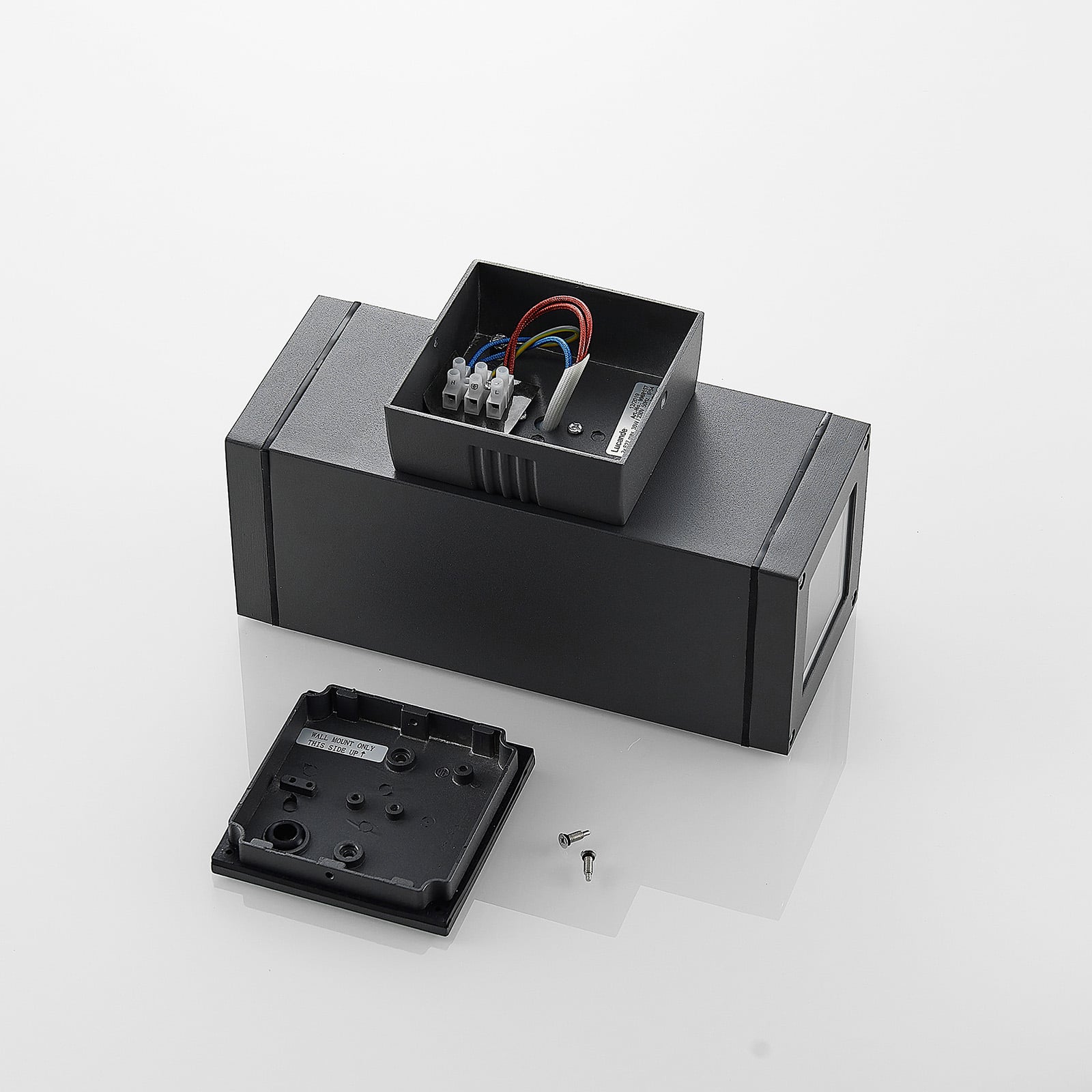 Lucande Außenwandleuchte 2-flammig E27 dimmbar IP54 dunkelgrau Aluminium Leuchte - 4251096569353