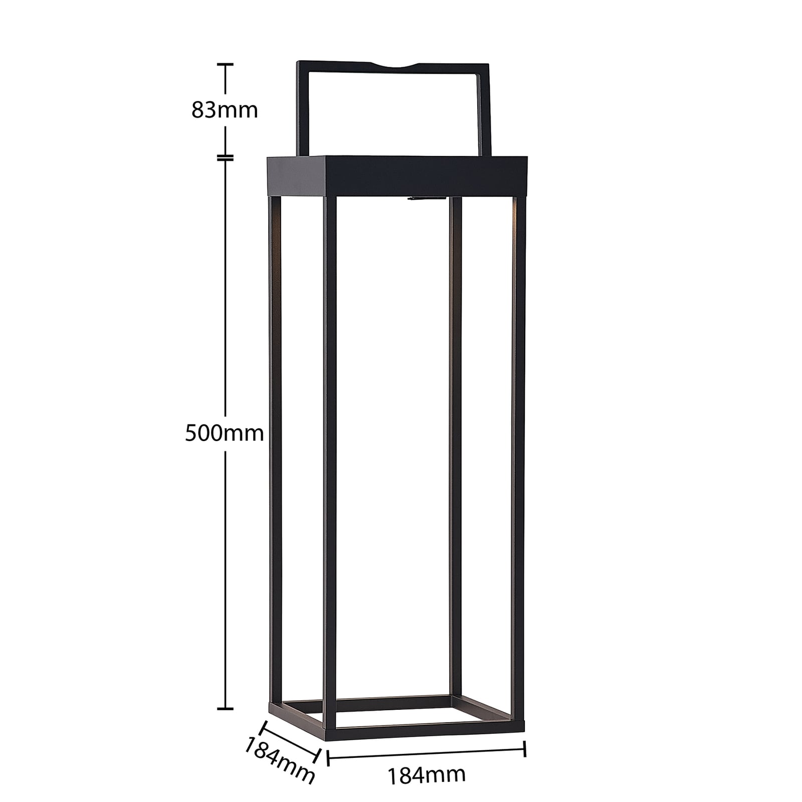 Lucande Gartenleuchte Außenleuchte Lynzy LED dimmbar schwarz 58cm IP65 Metall - 4251911700084