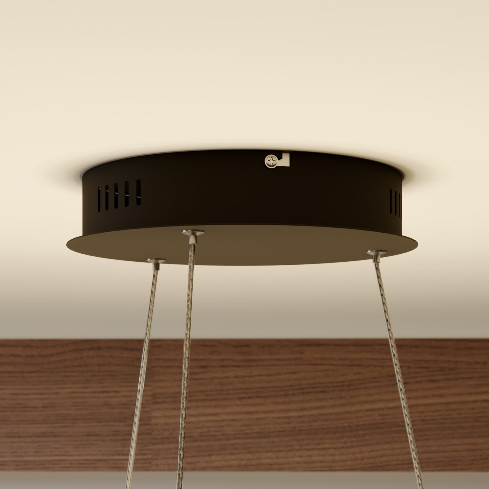 Lindby Hängeleuchte Olada LED Pendelleuchte Lampe schwarz Ø51cm 61W 4800Lumen - 4251096575705