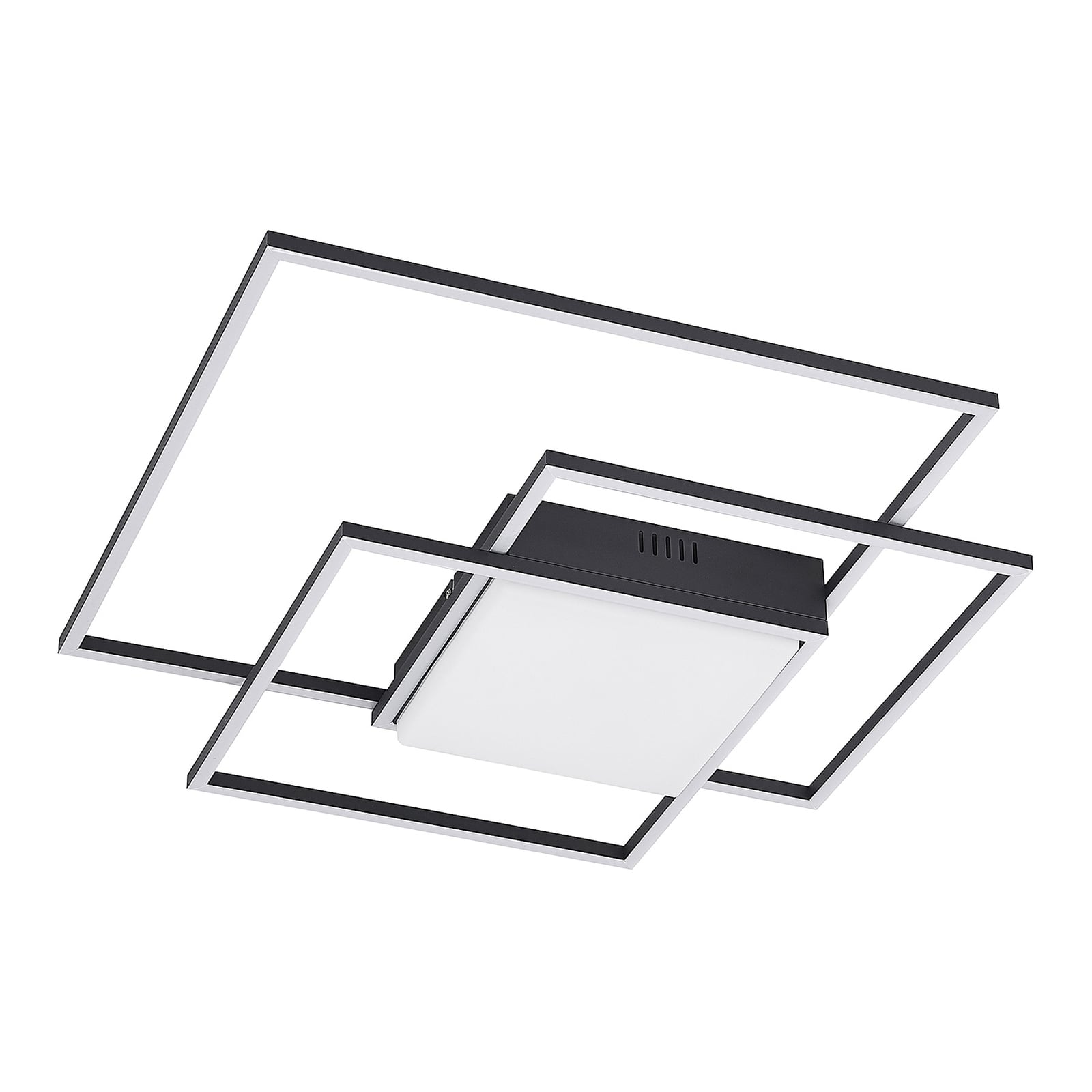 Lindby Deckenleuchte Nelinka LED Lampe Leuchte schwarz Aluminium 60x58,5cm - 4251911725469