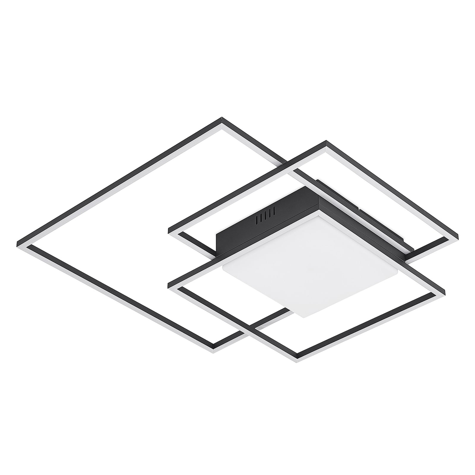 Lindby Deckenleuchte Nelinka LED Lampe Leuchte schwarz Aluminium 60x58,5cm - 4251911725469