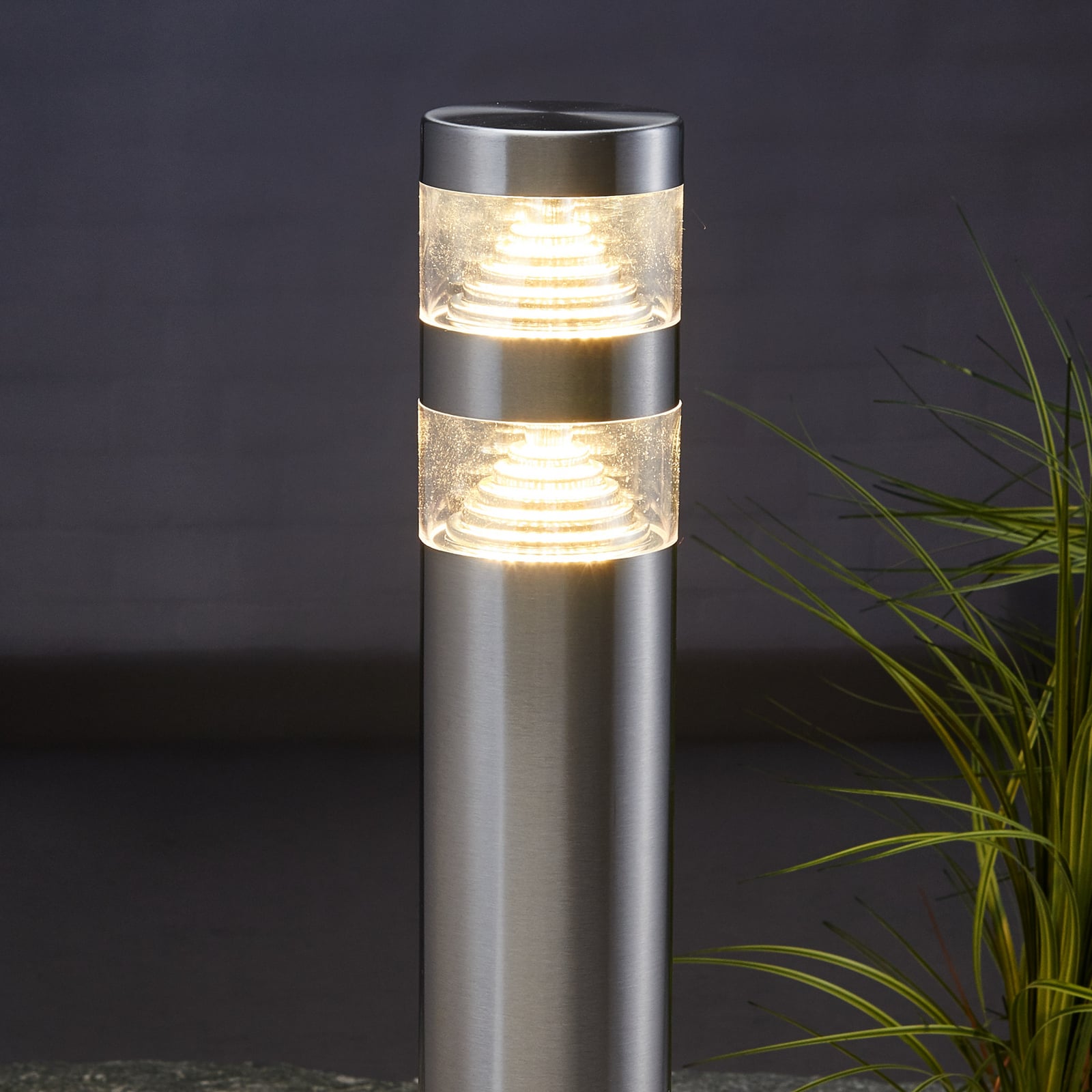 Lindby Wegeleuchte Gartenleuchte Lanea LED Pollerleuchte Edelstahl grau IP44 - 6291106551082