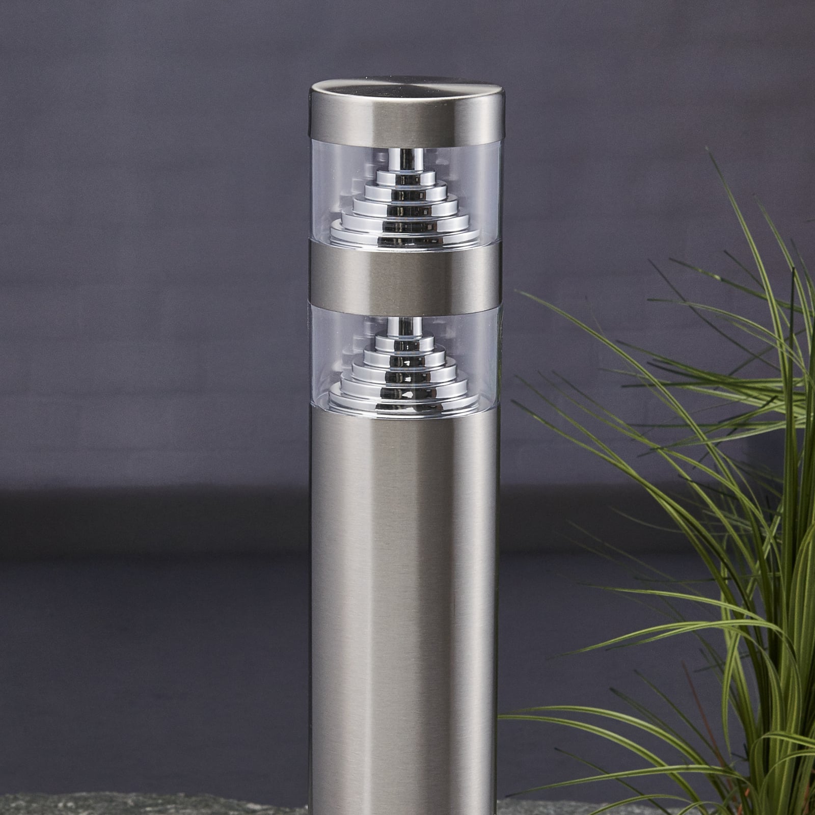 Lindby Wegeleuchte Gartenleuchte Lanea LED Pollerleuchte Edelstahl grau IP44 - 6291106551082