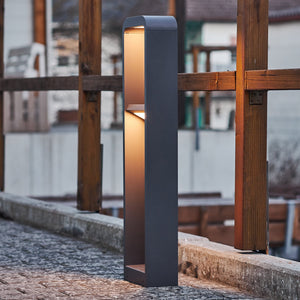 B-Ware Lindby Wegeleuchte Gartenlampe LED Darko Aluminium dunkelgrau IP54 Außenbeleucht