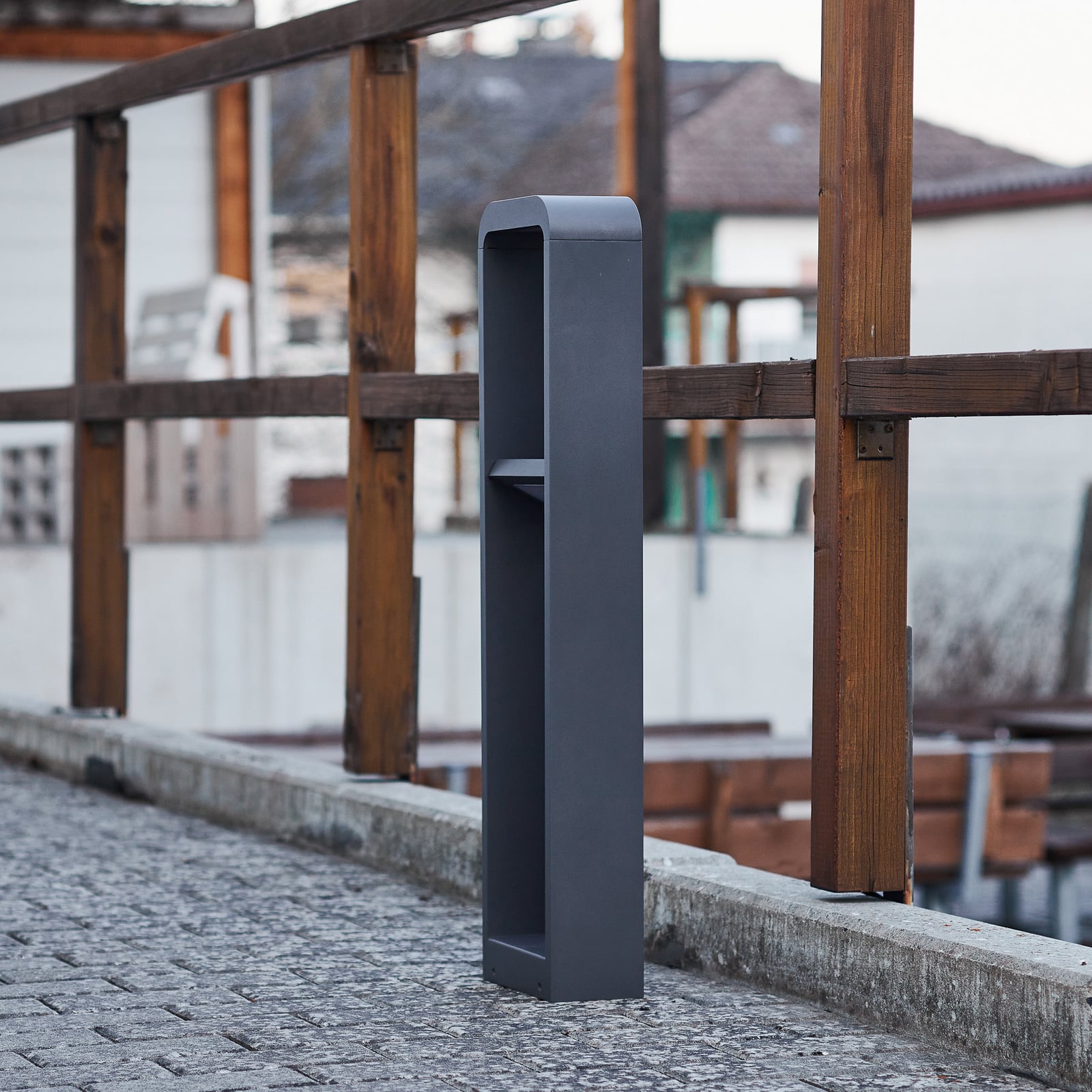 Lindby Wegeleuchte Gartenlampe LED Darko Aluminium dunkelgrau IP54 Außenbeleucht - 4251911752014
