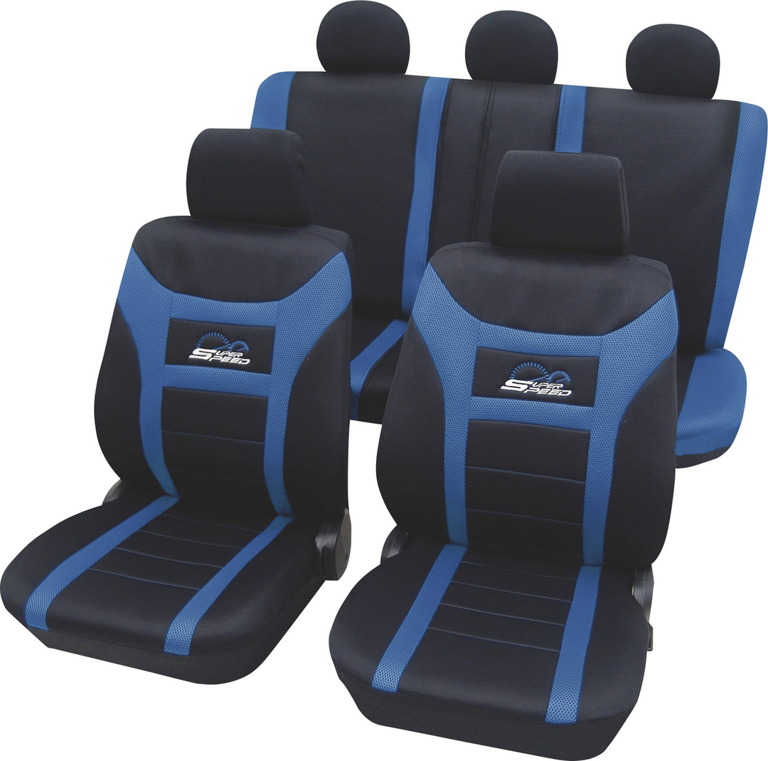 HP Autozubehör 22911 Sitzbezug Polyester Blau Fahrersitz Beifahrersitz Rücksitz