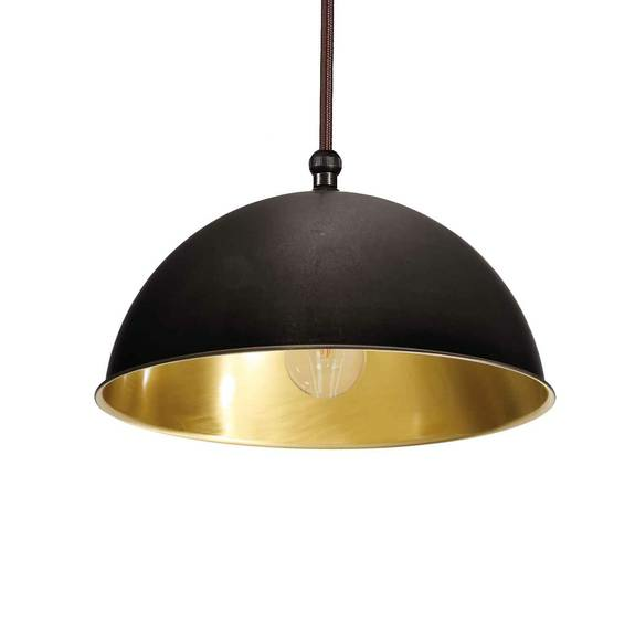 Moretti Luce Hängeleuchte Circle Hängelampe Leuchte gold messing brüniert Ø15cm