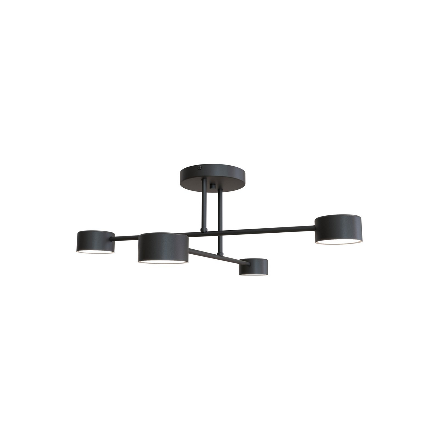 B-Ware Deckenleuchte Modus 4 Stahl Vierflammig Gx53 Schwarz Deckenlampe Lampe Leuchte
