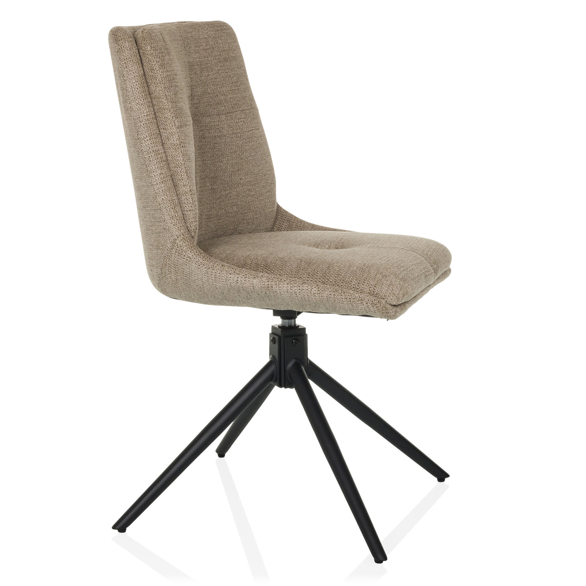 hjh LIVING Dining Stuhl TARVISO I Esszimmerstuhl Deko Stoff beige Polsterstühle - 4064323045144