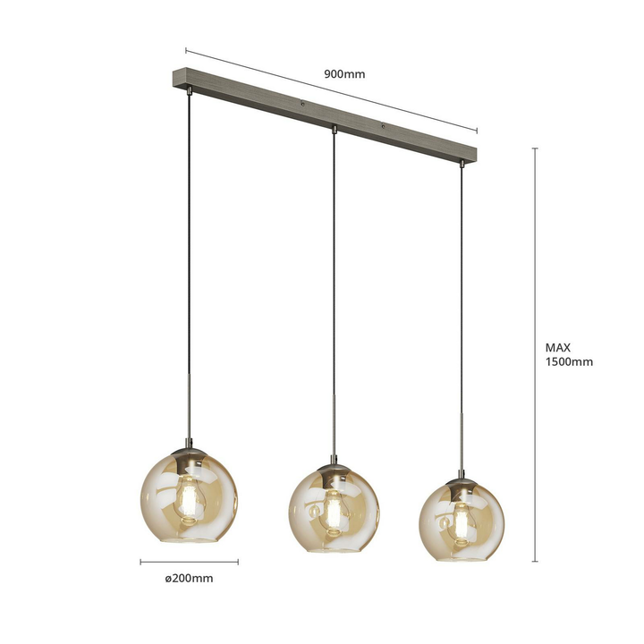 Lindby Sofian Hängeleuchte Pendelleuchte Deckenlampe Leuchte Dreiflammig Am928 B-Ware