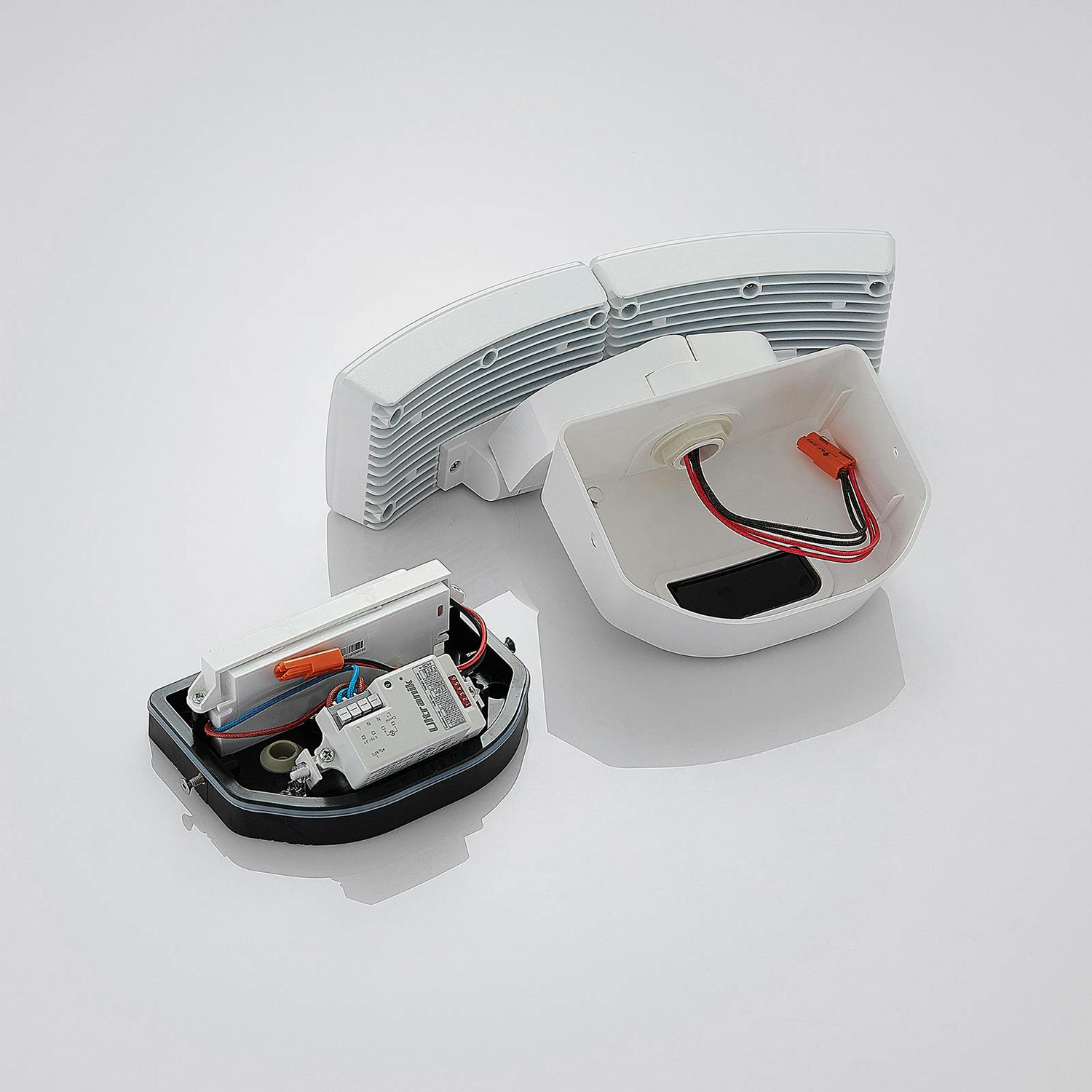 Applique murale extérieure LED Lindby Nikias, lampe extérieure avec détecteur de mouvement, 2 lumières blanches