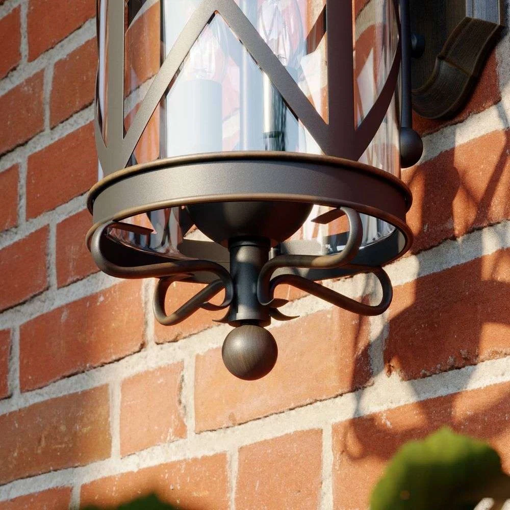 B-Ware Lucande Marcellino Wandleuchte Leuchte Außenwandleuchte Braun Led E14 3 Flammig