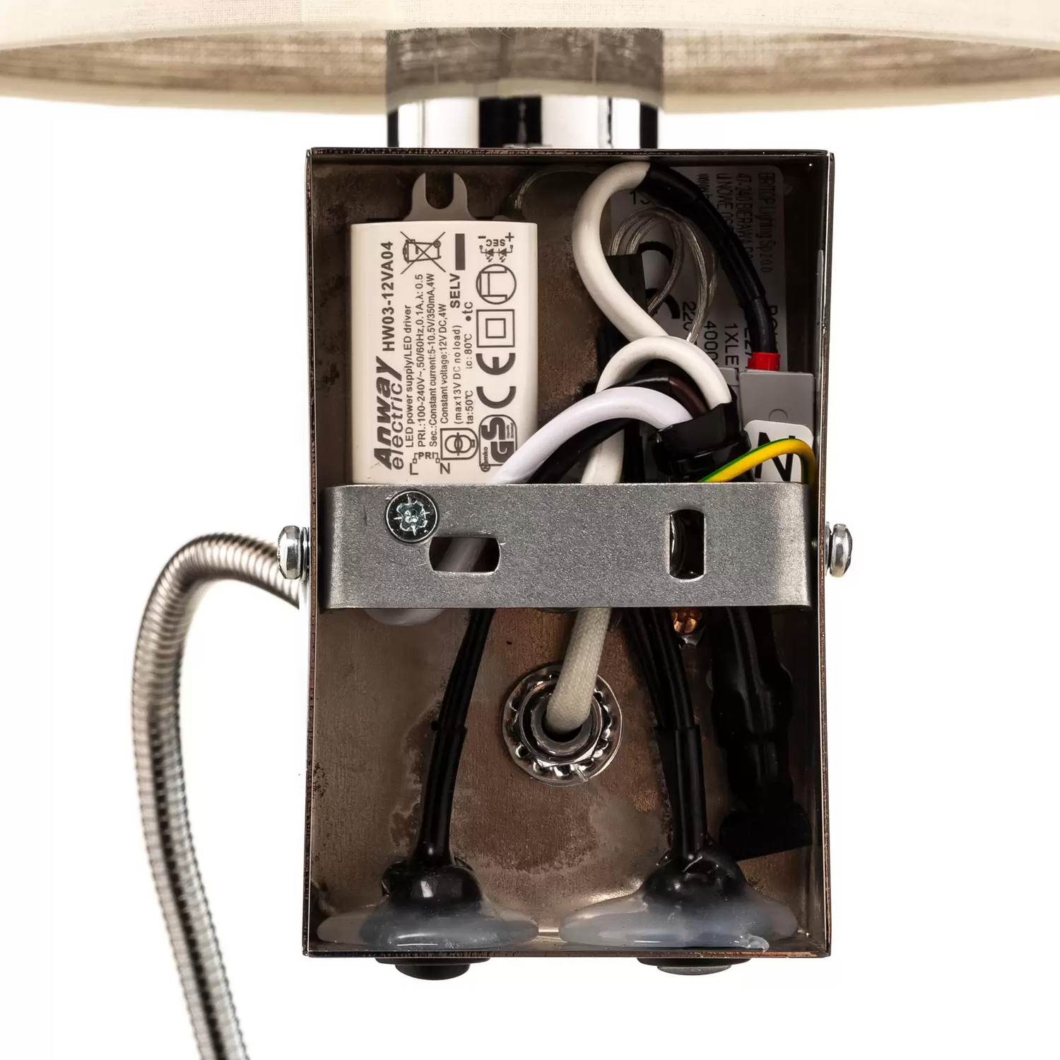 Wandleuchte Boho Mit Lesearm Chrom/Beige Leselampe Wandlampe Lampe Leuchte Licht B-Ware - 5904496518993