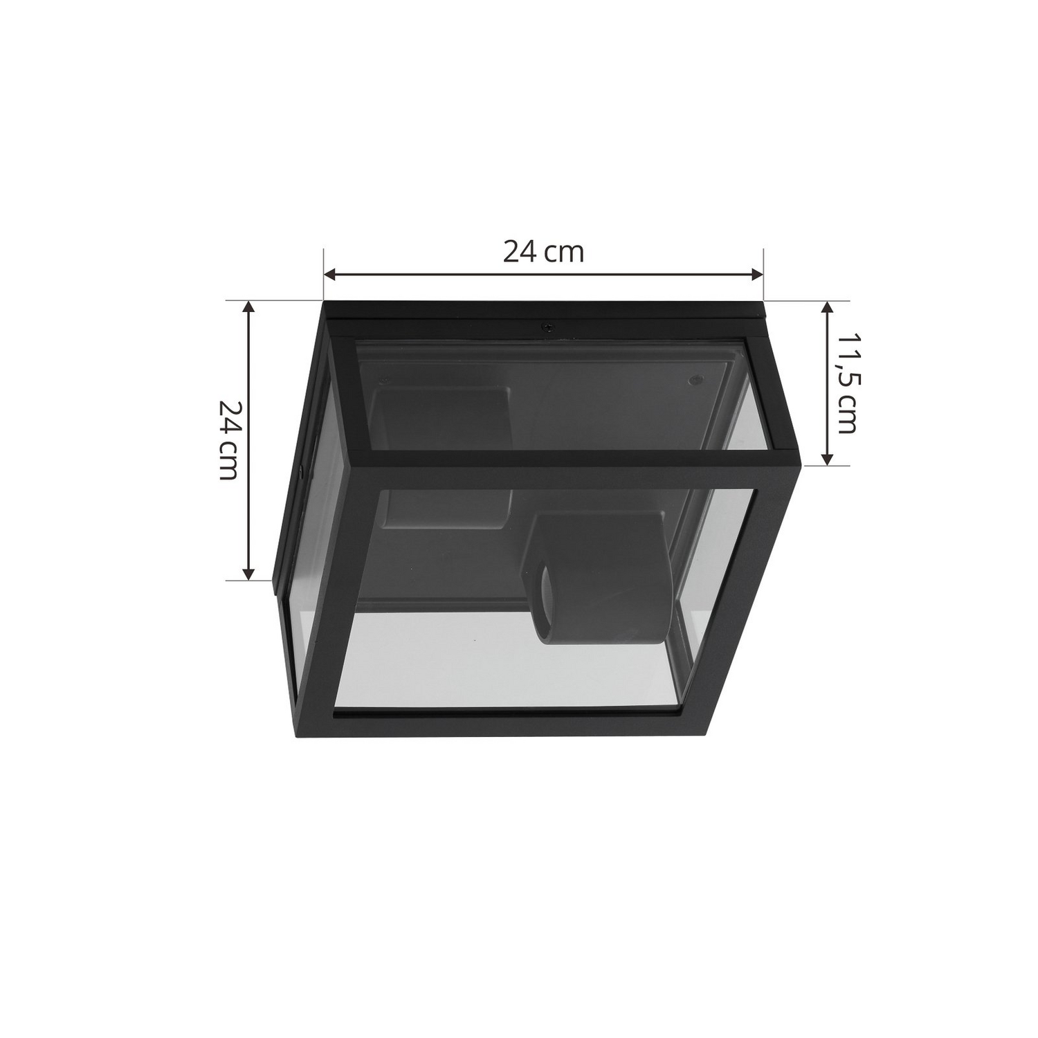 B-Ware Lindby Kremena Außen Deckenleuchte Deckenlampe Deckenlicht Leuchte Lampe Schwarz