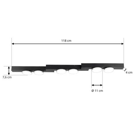 B-Ware Lucande Kellino Deckenleuchte Deckenlampe Deckenlicht Leuchte 6 Flammig Schw858 - 4251911756647