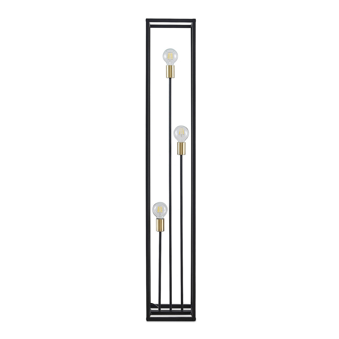 Lindby Tiliane Käfig Stehlampe Stehleuchte Lampe Leuchte 3 Flammig E27 Schwarz B-Ware - 4251911708653