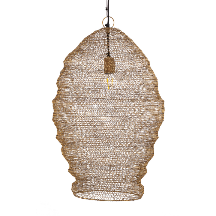 Lindby Hängeleuchte Eldric Hängelampe Lampe Leuchte ø 40 Cm Goldfarben Eisen E27 B-Ware