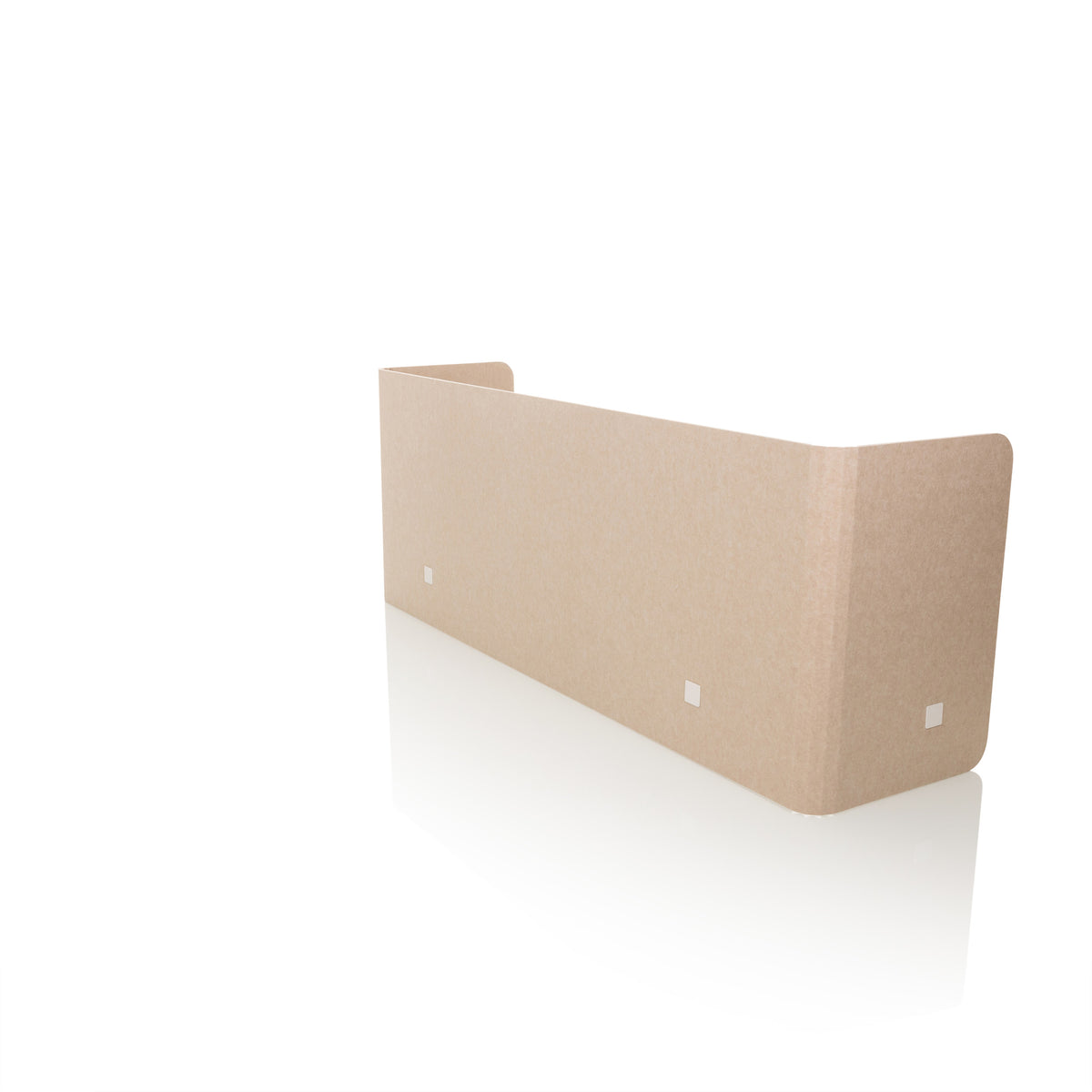 hjh OFFICE Tischtrennwand Akustikpanel FLEXMIUT Sichtschutz PET beige Trennwand - 4064323037491