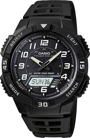 Montre-bracelet analogique Casio de seconde main, affichage 24 heures, montre homme avec calendrier, modèle Schw785