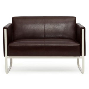B-Ware hjh OFFICE Loungesofa ARUBA Kunstleder 2-Sitzer braun Sofa SIEHE TEXT/FOTO