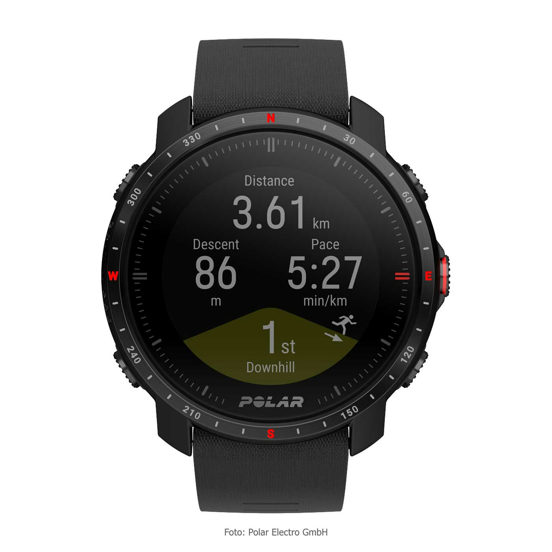Polar Grit X Pro GPS Multisport Uhr Sportuhr Fitnesstracker Smartwatch schwarz