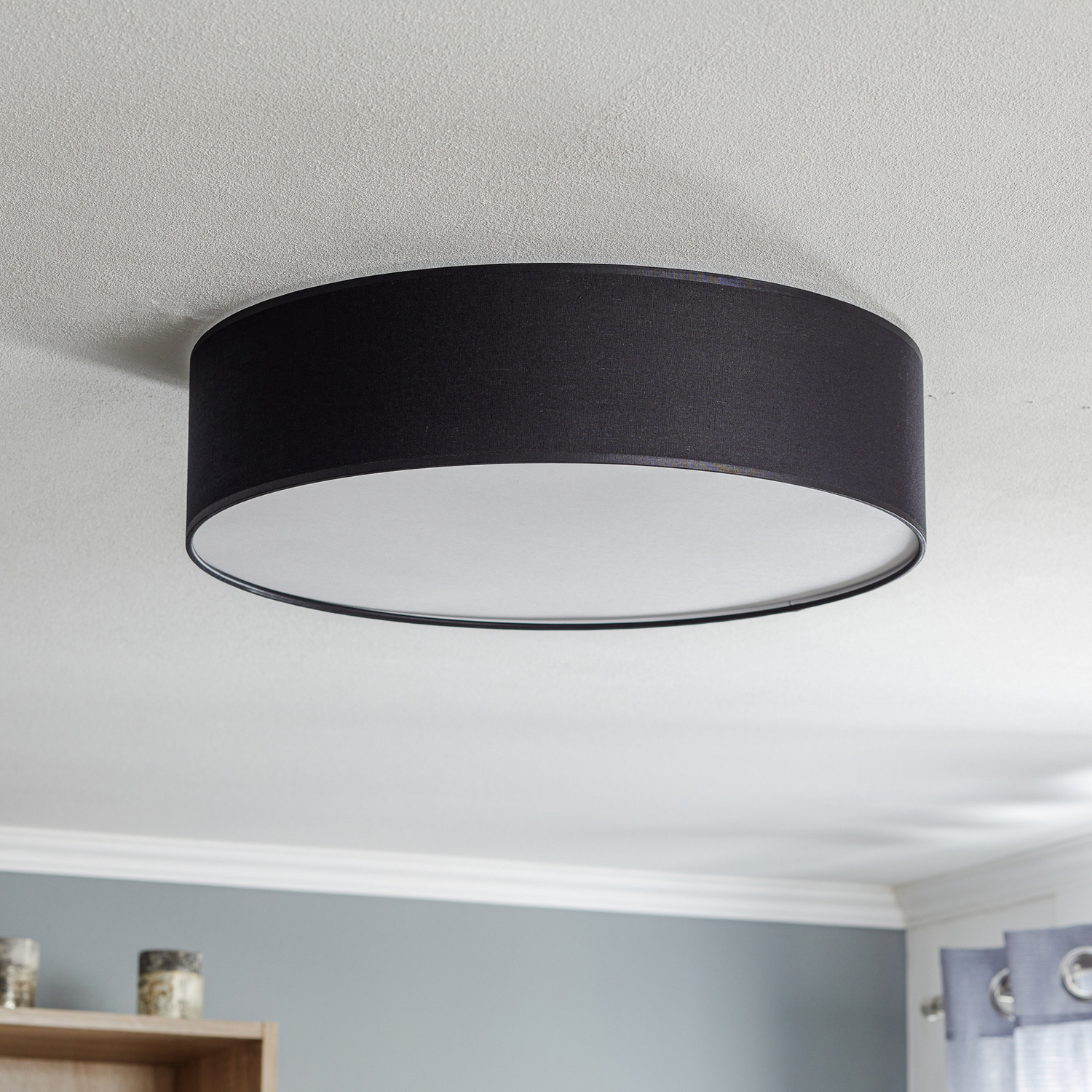 B-Ware Rondo Deckenleuchte Lampe Schwarz Hauptlicht Deckenlampe ø 50 Cm Leuchte Led 226