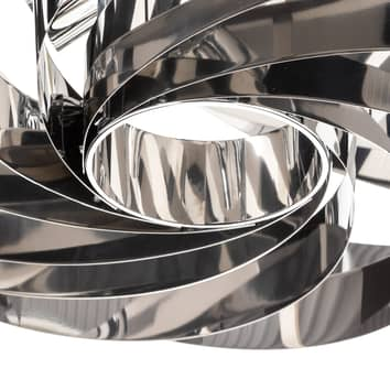 Plafonnier Domiluce Vento, lampe de plafond en chrome-nickel Ø60cm