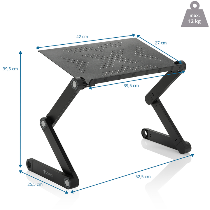 Hjh Office Sitz Steh Schreibtischaufsatz Laptopständer Klappbar Schwarz B-Ware