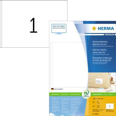 Herma 8690 148.5 X 205 Mm 400 Stück Adress Etiketten Universaletikett Etikett B-Ware - 4008705086905